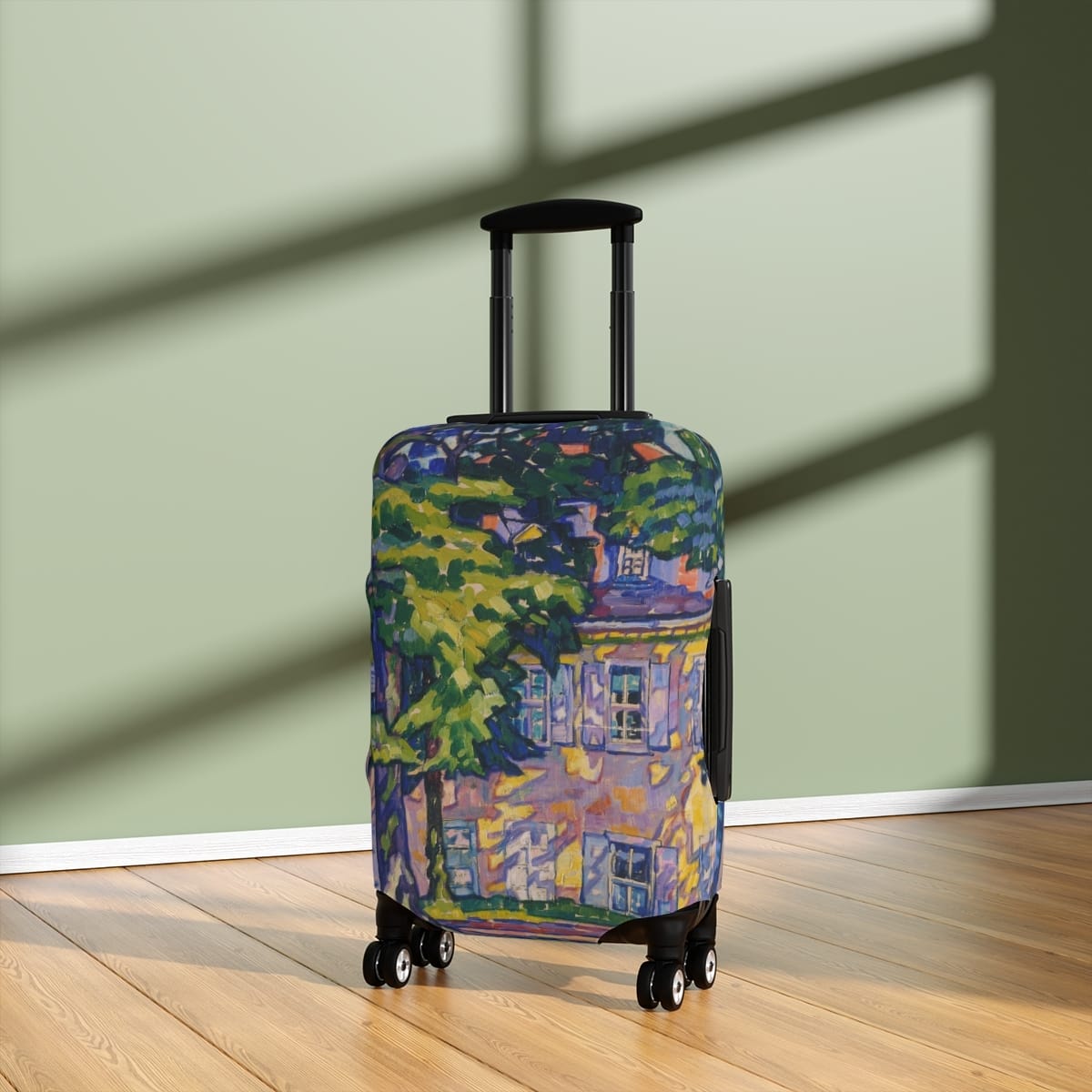 Art Luggage Cover, Artist Eugenie Bandell, Artwork 