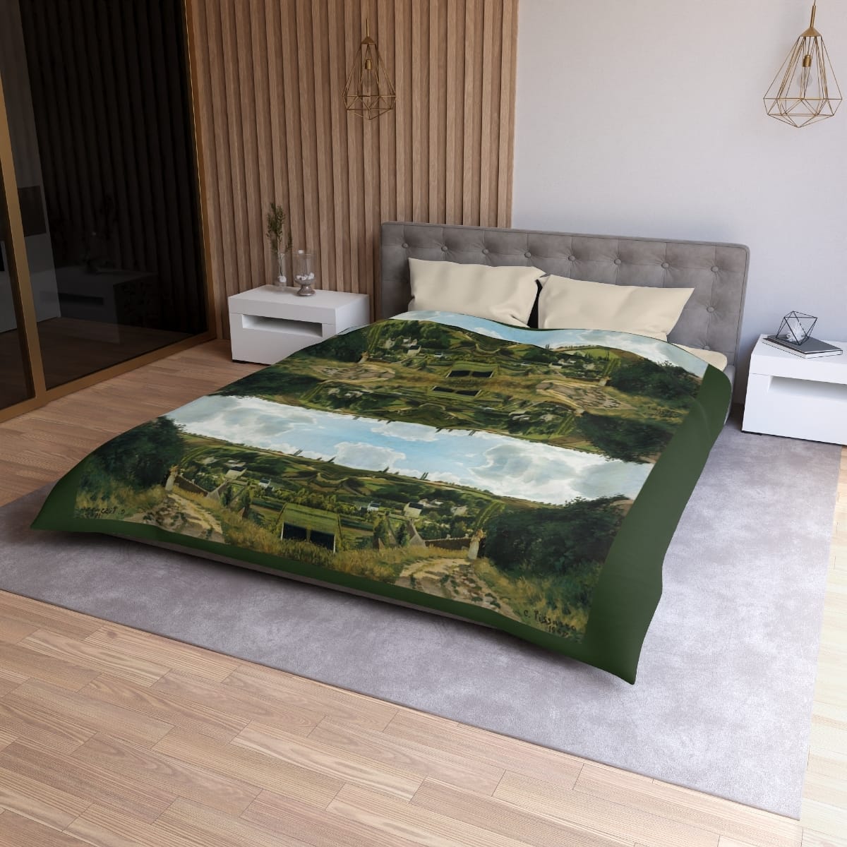 Art Microfiber Duvet Cover, Artist Camille Pissarro, Artwork 