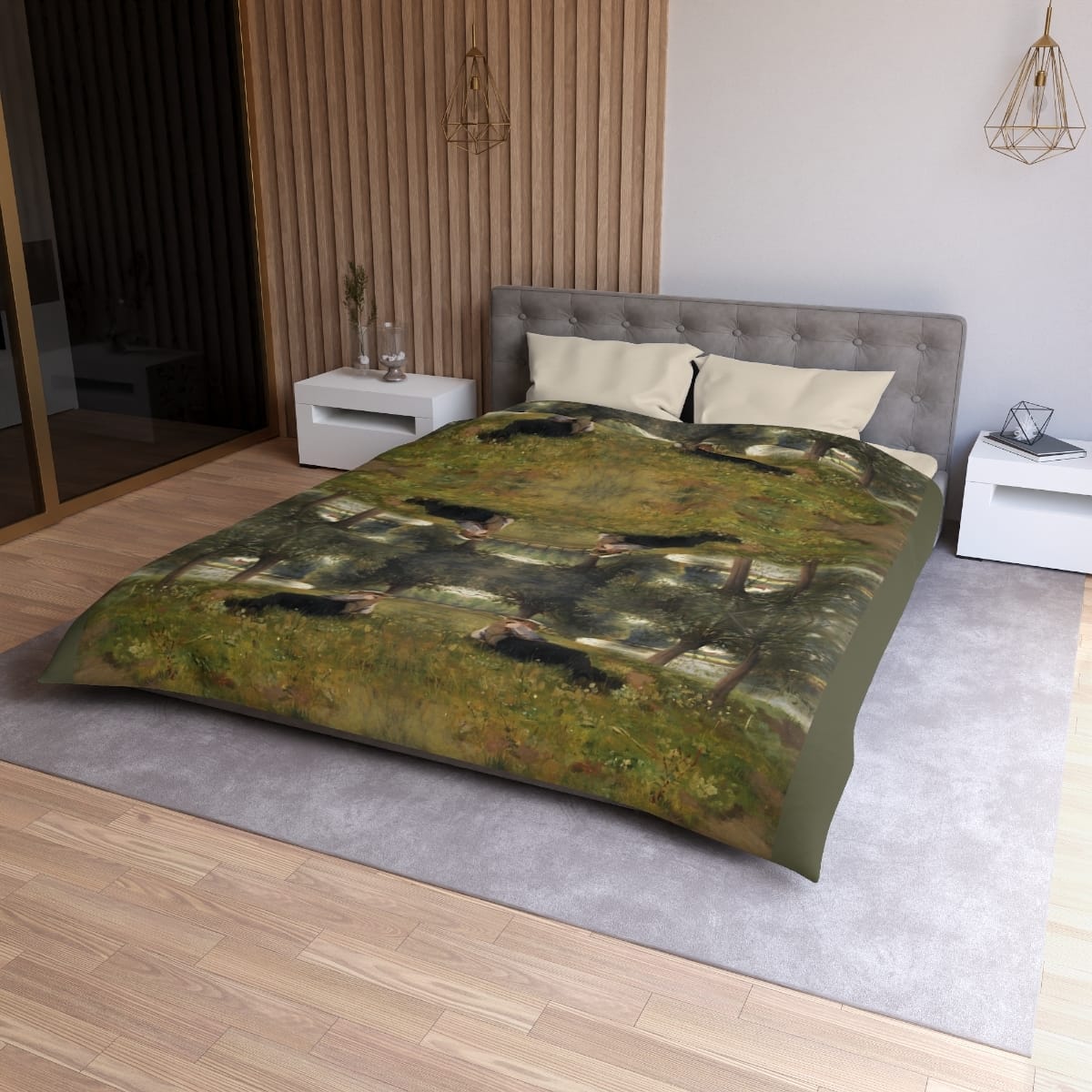 Art Microfiber Duvet Cover, Artist Eliphalet Fraser Andrews, Artwork 