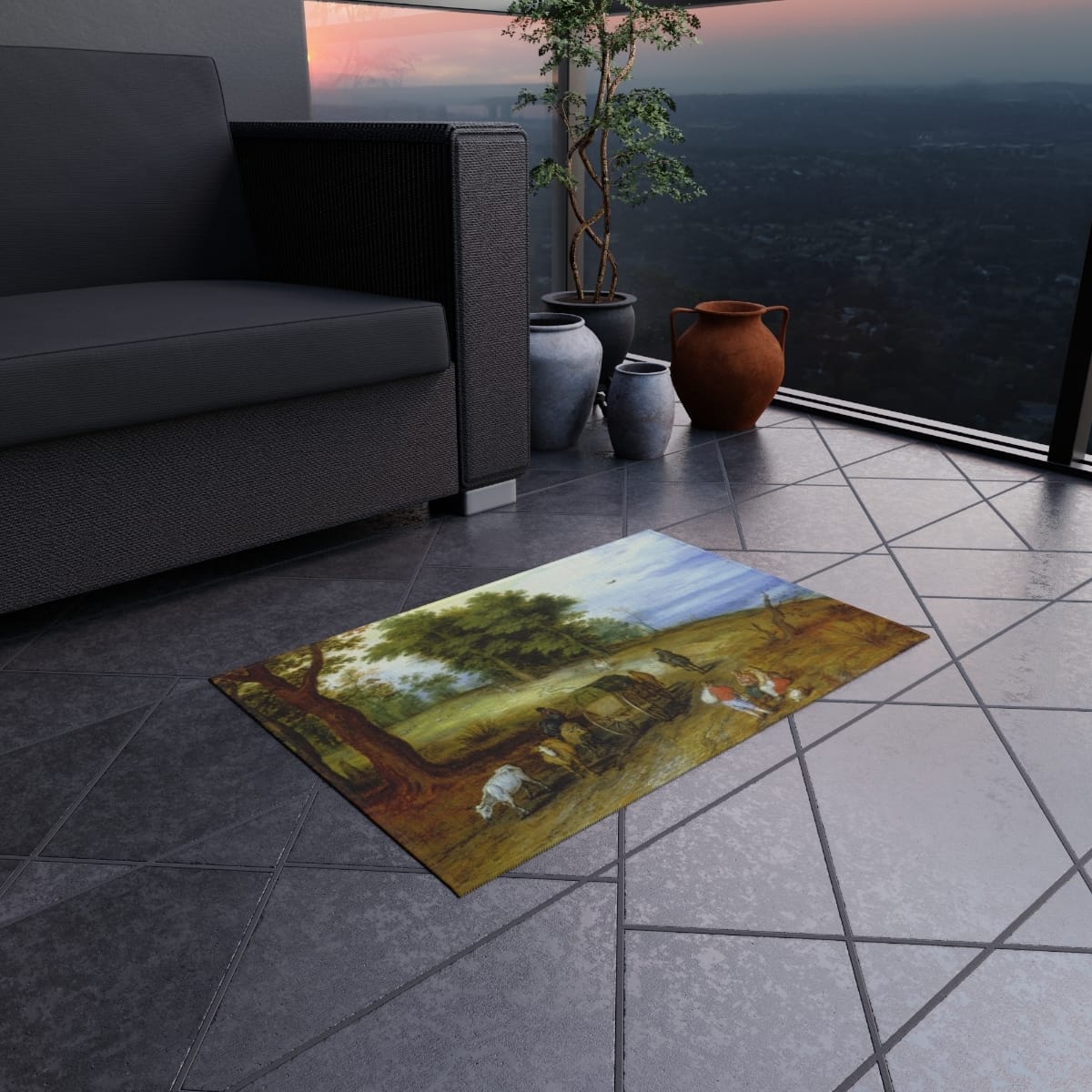 Art Outdoor Rug, Artist Jan Brueghel The Elder, Artwork 