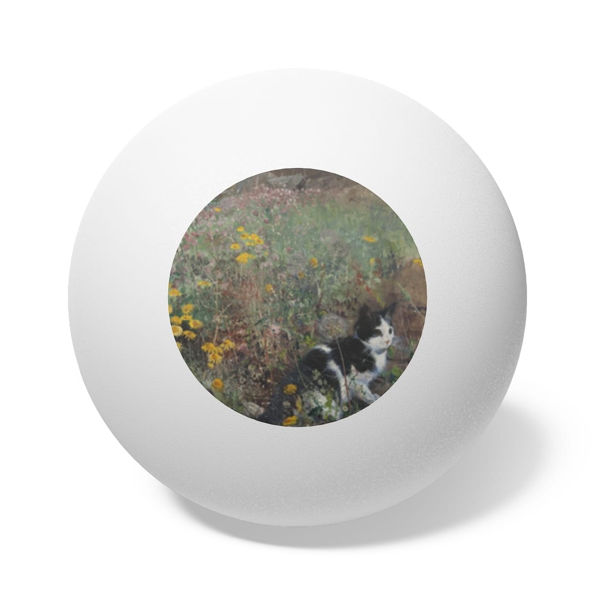 Bruno Liljefors' Cat on Flowerbed