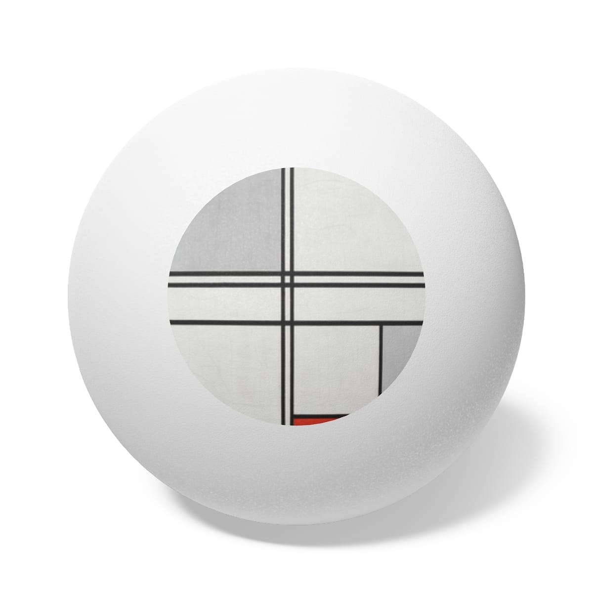 Art Ping Pong Balls 6 Pieces, Artist Piet Mondrian, Artwork 