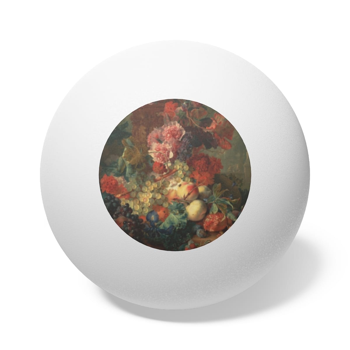 Art Ping Pong Balls 6 Pieces, Artist Jan Van Huysum, Artwork 