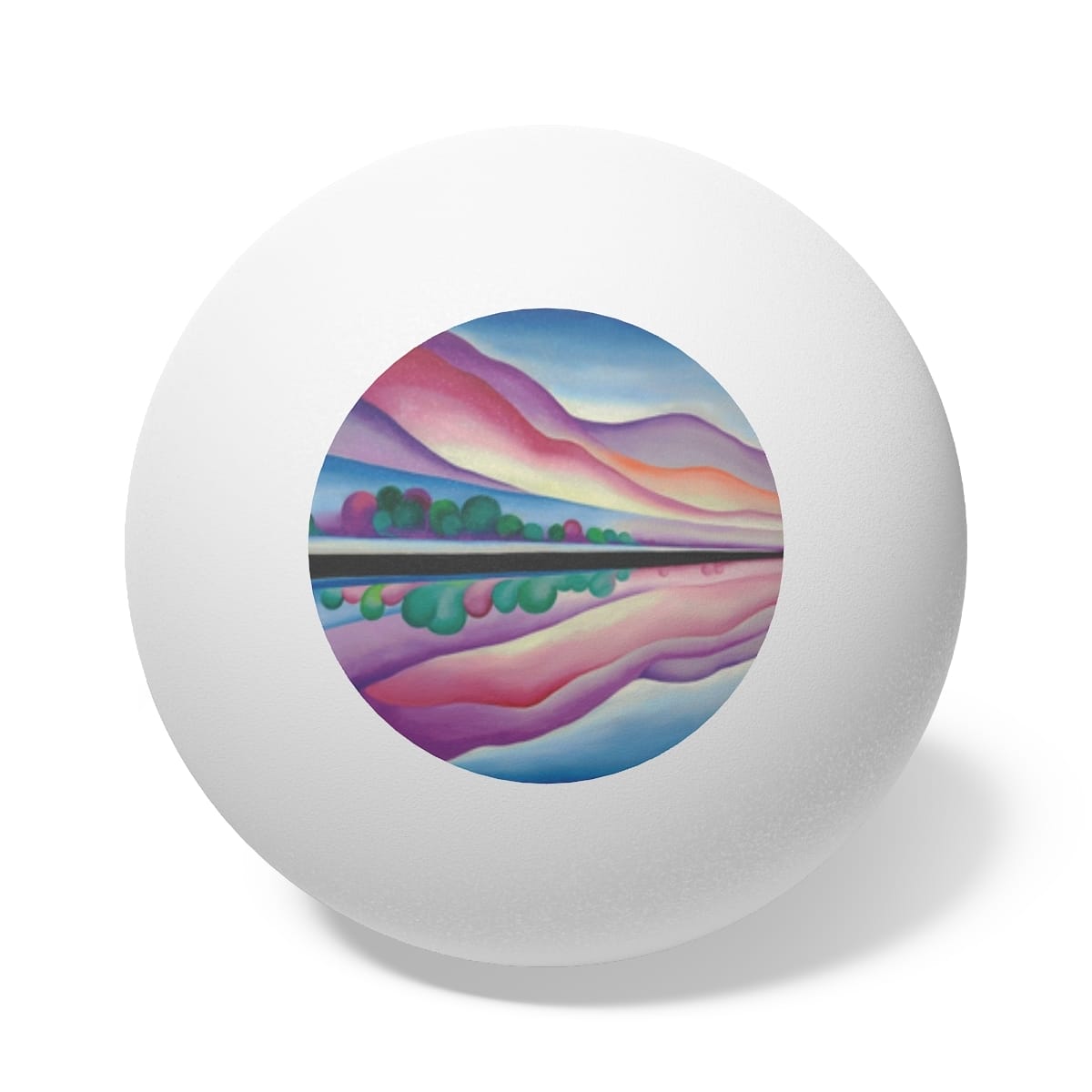 Art Ping Pong Balls 6 Pieces, Artist Georgia Okeeffe, Artwork 