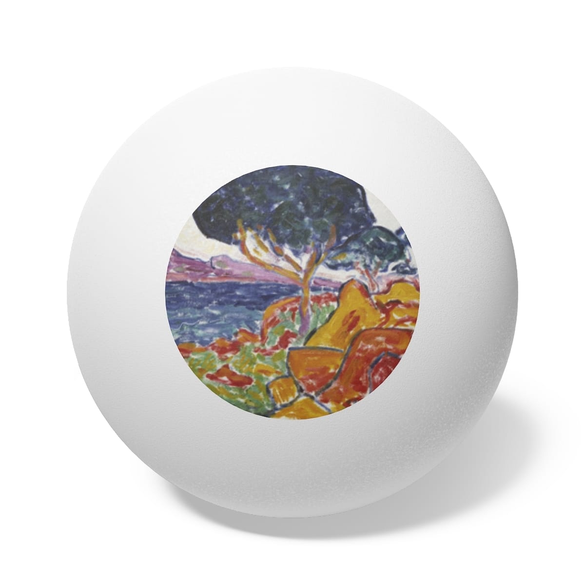 Art Ping Pong Balls 6 Pieces, Artist Carl Newman, Artwork 