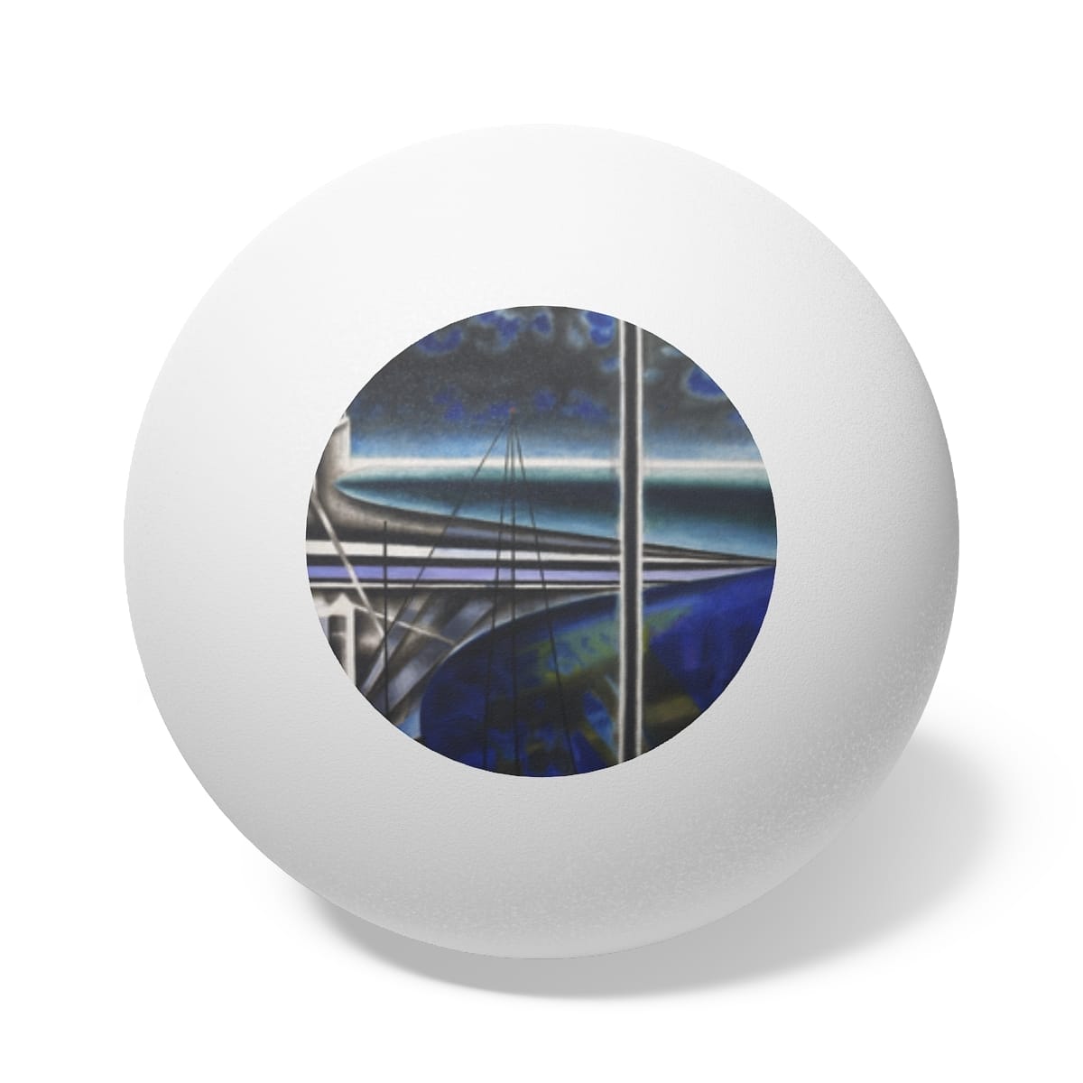 Art Ping Pong Balls 6 Pieces, Artist Joseph Stella, Artwork 