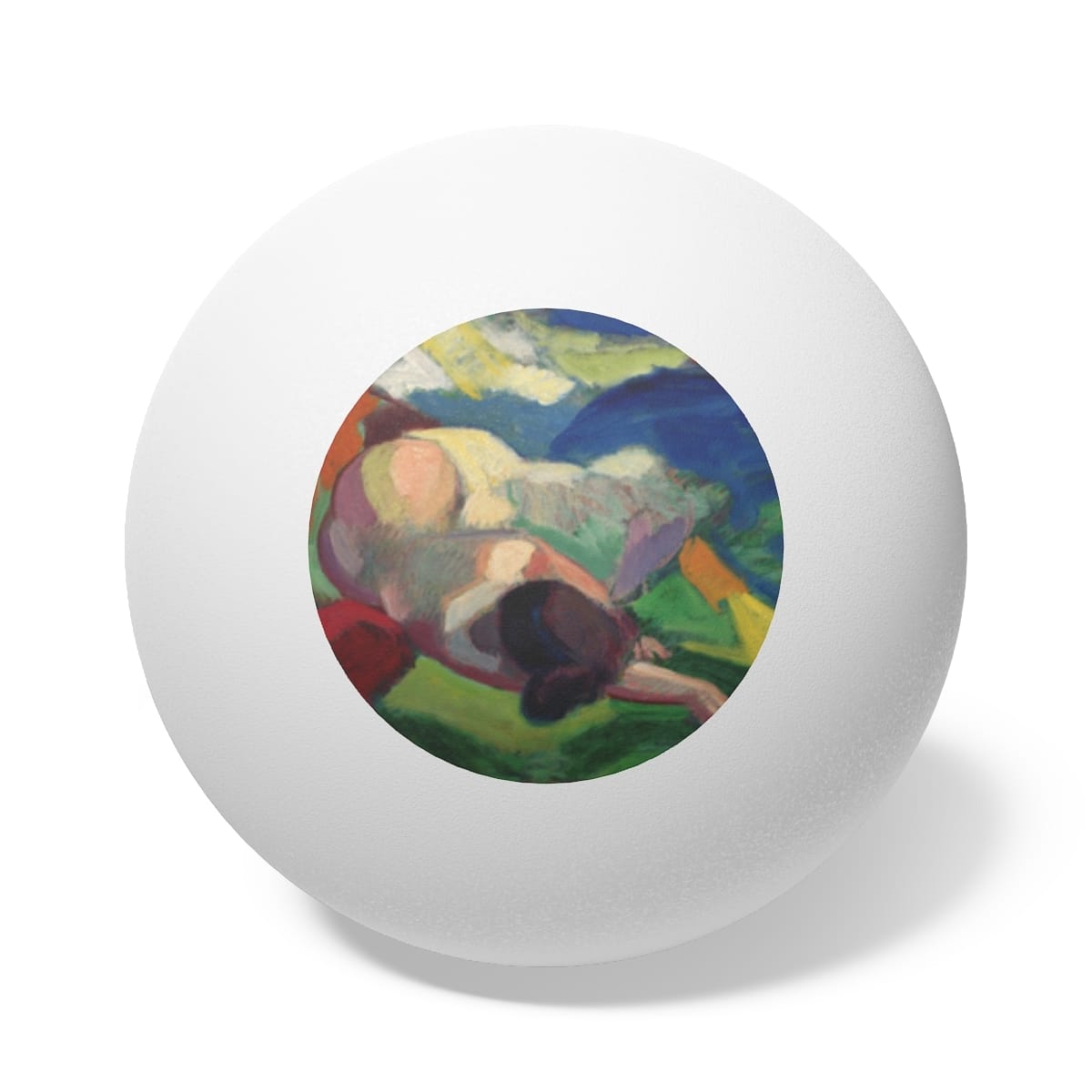 Art Ping Pong Balls 6 Pieces, Artist Carl Newman, Artwork 