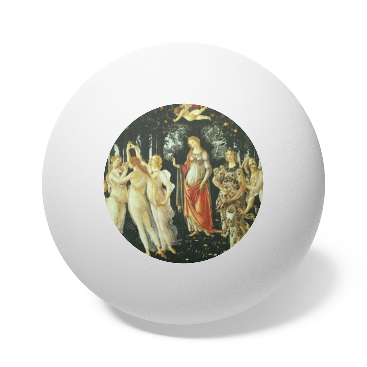 Art Ping Pong Balls 6 Pieces, Artist Sandro Botticelli, Artwork 