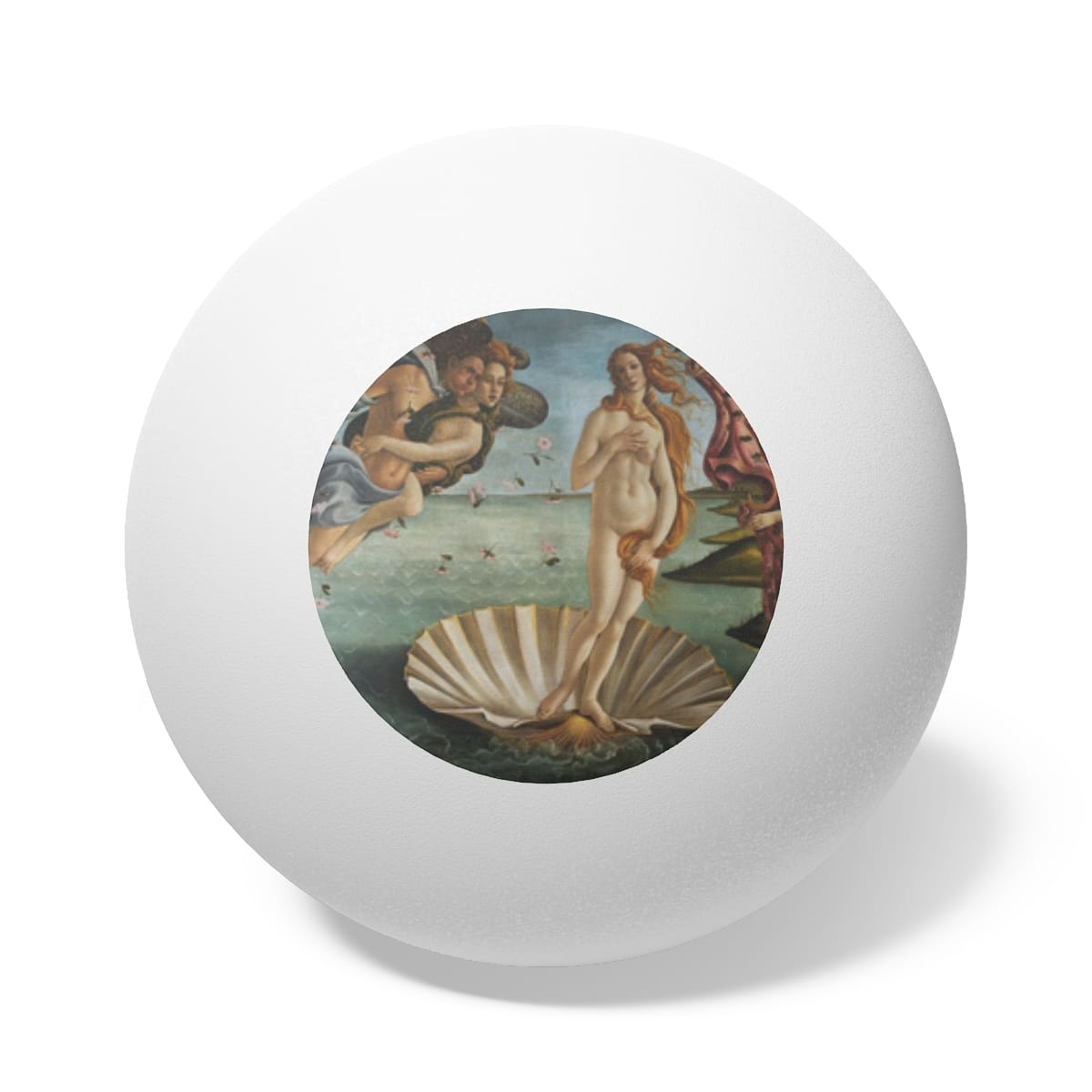 Art Ping Pong Balls 6 Pieces, Artist Sandro Botticelli, Artwork 