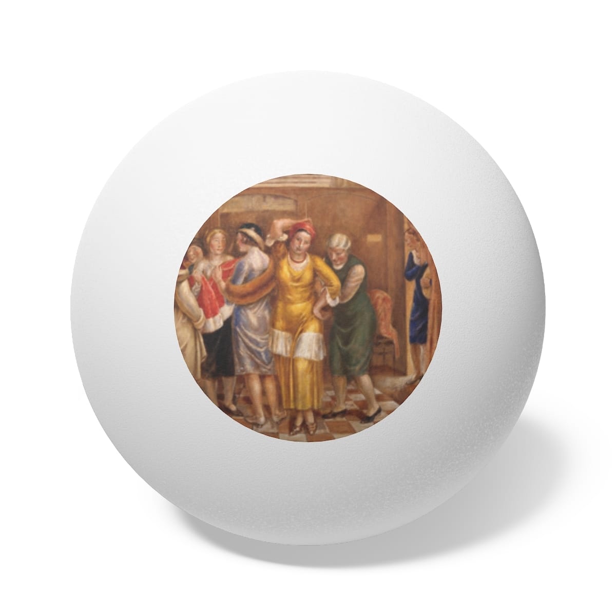 Art Ping Pong Balls 6 Pieces, Artist Kenneth Hayes Miller, Artwork 