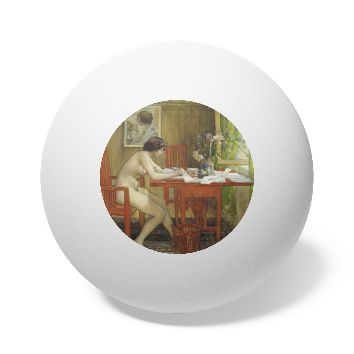 Art Ping Pong Balls 6 Pieces, Artist Carl Larsson, Artwork 
