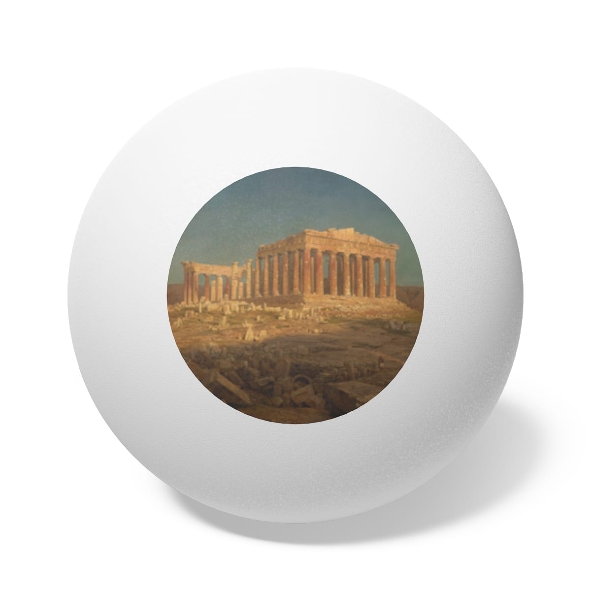 Art Ping Pong Balls 6 Pieces, Artist Frederic Edwin Church, Artwork 