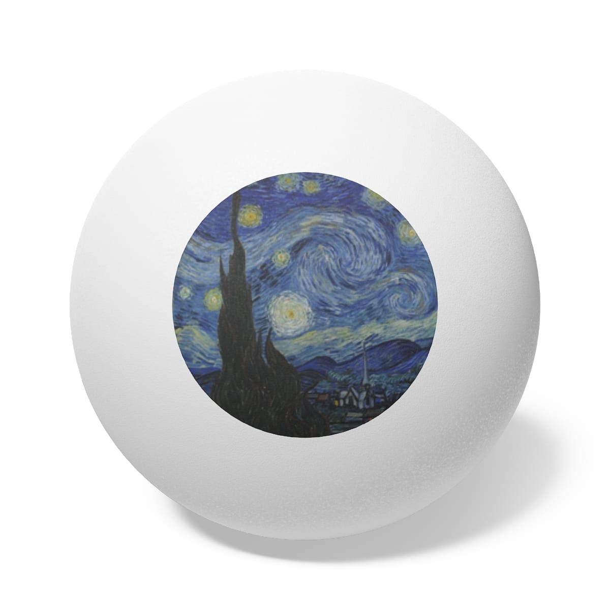 Art Ping Pong Balls 6 Pieces, Artist Vincent Van Gogh, Artwork 