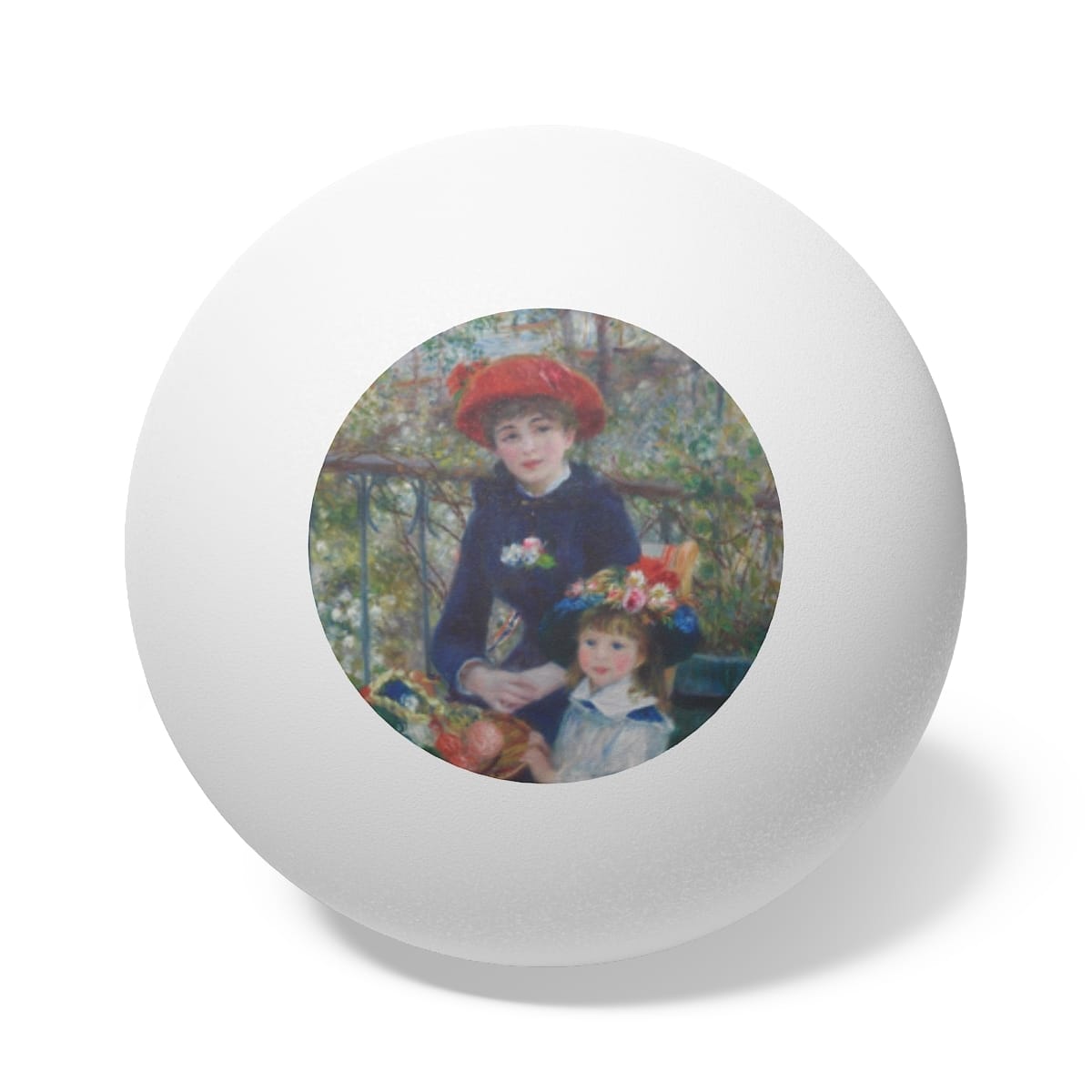 Art Ping Pong Balls 6 Pieces, Artist Pierre Auguste Renoir, Artwork 