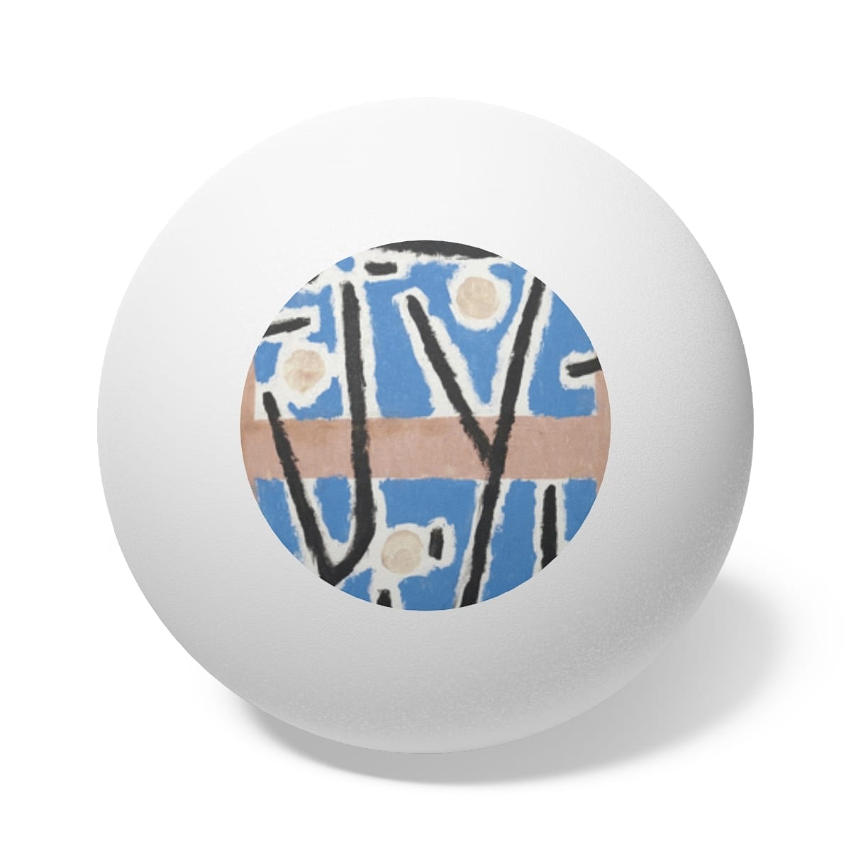 Art Ping Pong Balls 6 Pieces, Artist Paul Klee, Artwork 