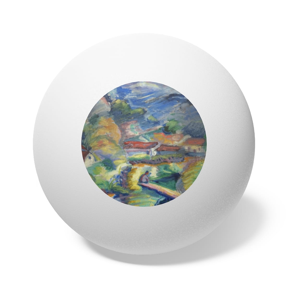 Art Ping Pong Balls 6 Pieces, Artist Preston Dickinson, Artwork 