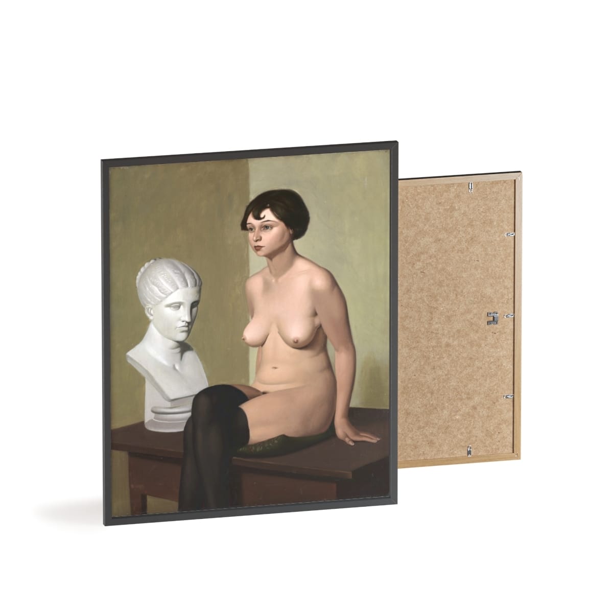 Art Poster Wooden Frame, Artist Georg Scholz, Artwork 