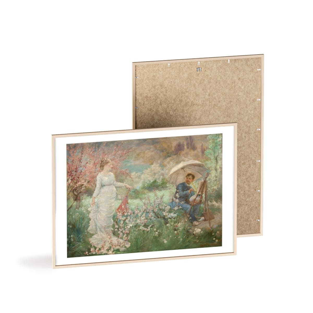 Art Poster Wooden Frame, Artist Marie Bracquemond, Artwork 