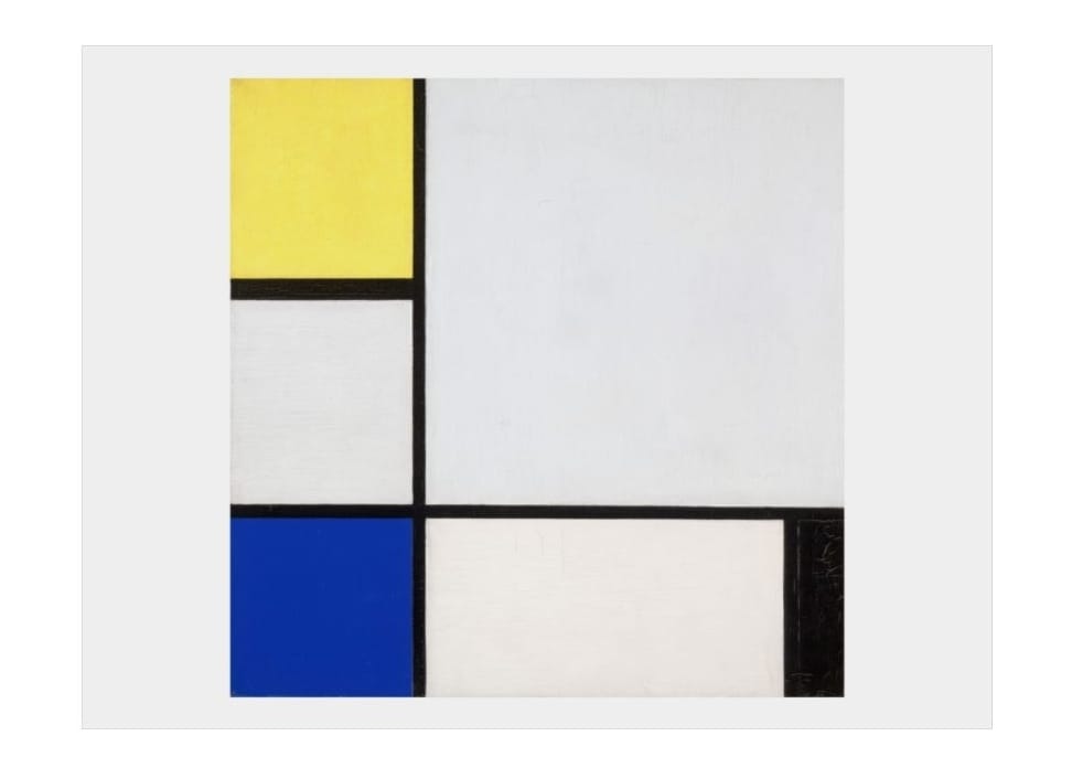Art Print Open Edition, Artist Piet Mondrian, Artwork 