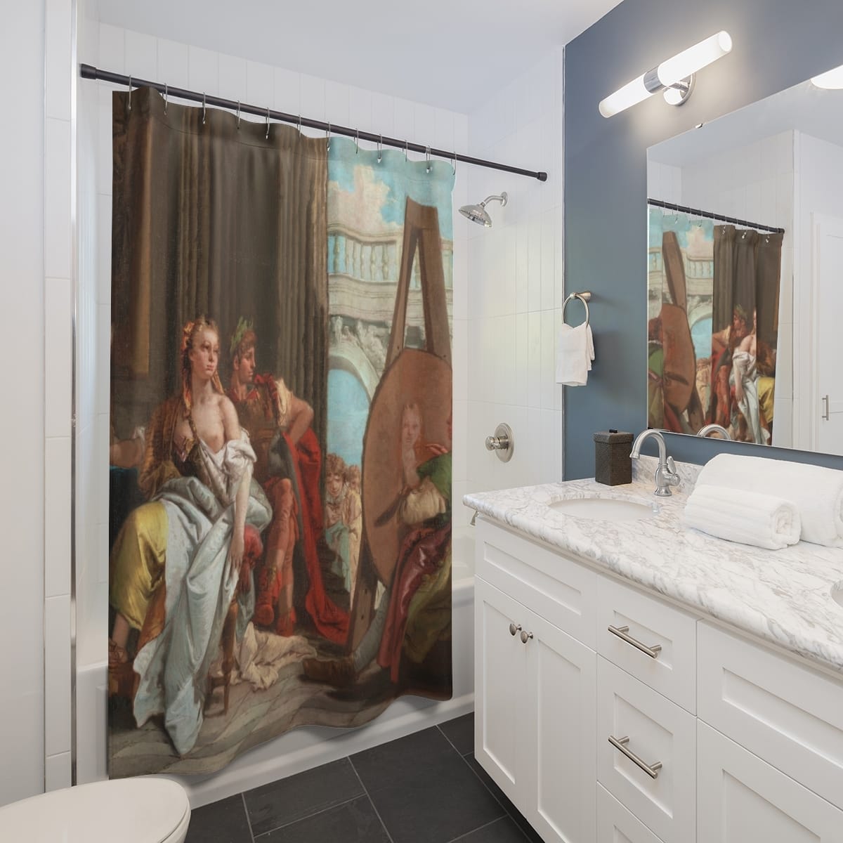 Art Shower Curtain, Artist Giovanni Battista Tiepolo, Artwork 