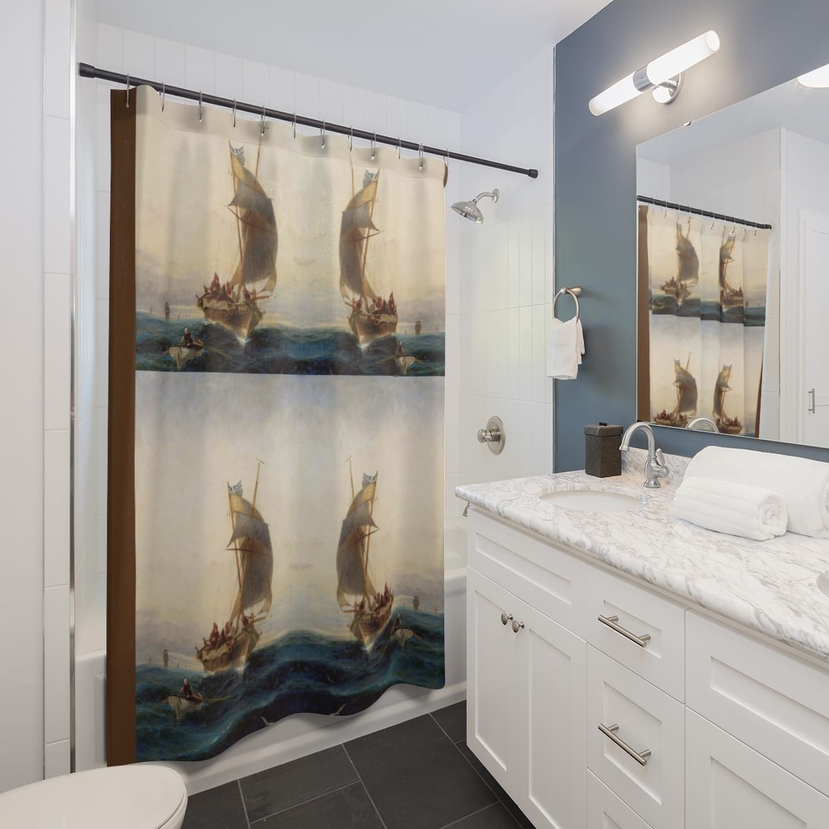 Art Shower Curtain, Artist Konstantinos Volanakis, Artwork 