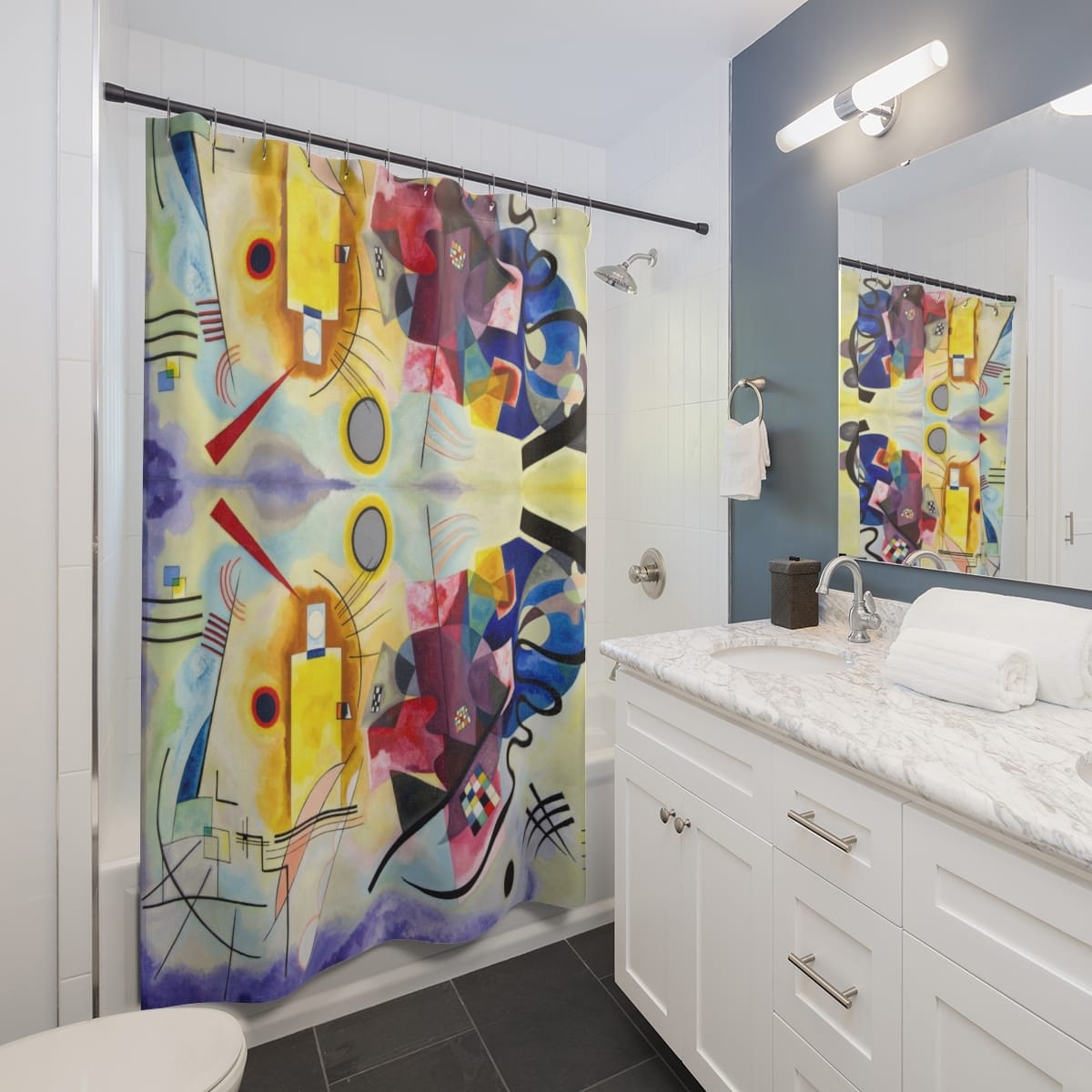 Art Shower Curtain, Artist Wassily Kandinsky, Artwork 