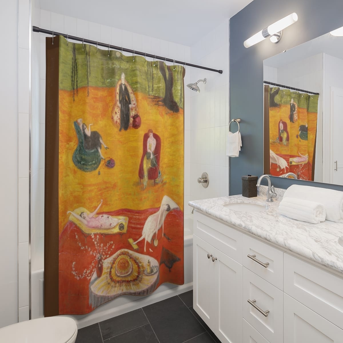 Art Shower Curtain, Artist Florine Stettheimer, Artwork 