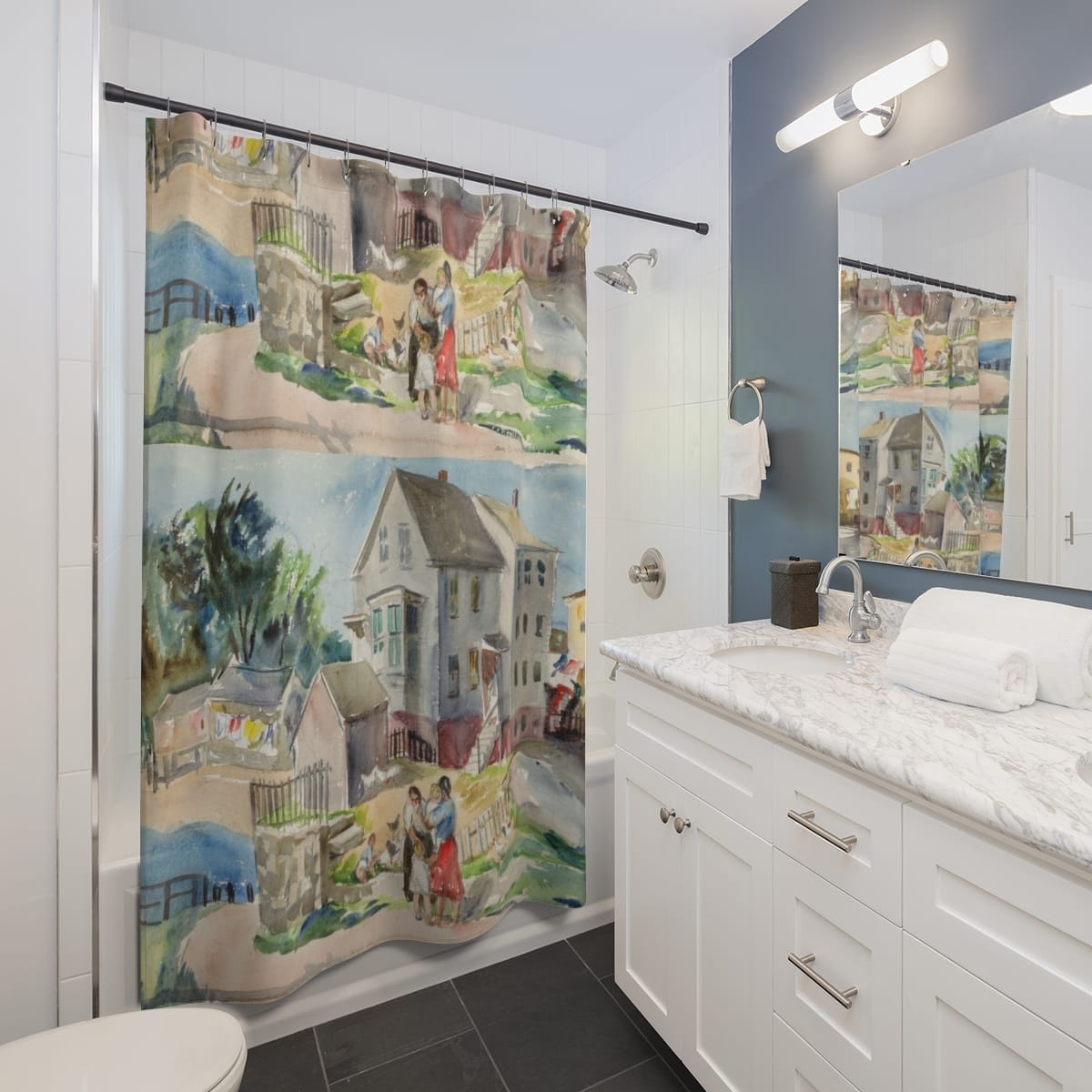 Art Shower Curtain, Artist Ann Brockman, Artwork 