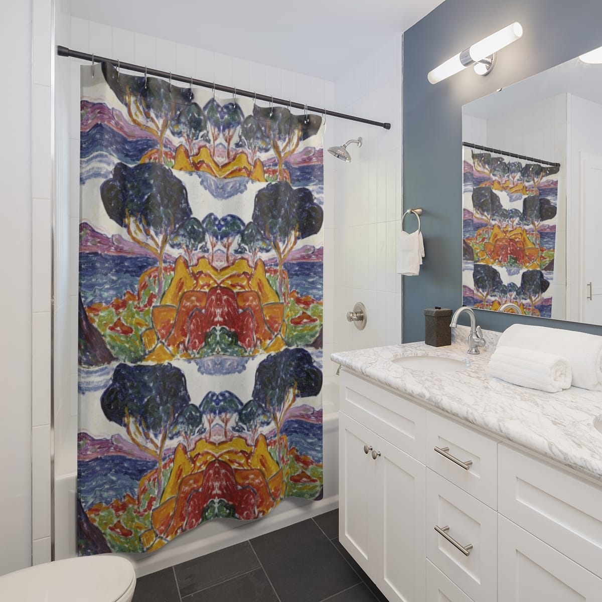 Art Shower Curtain, Artist Carl Newman, Artwork 