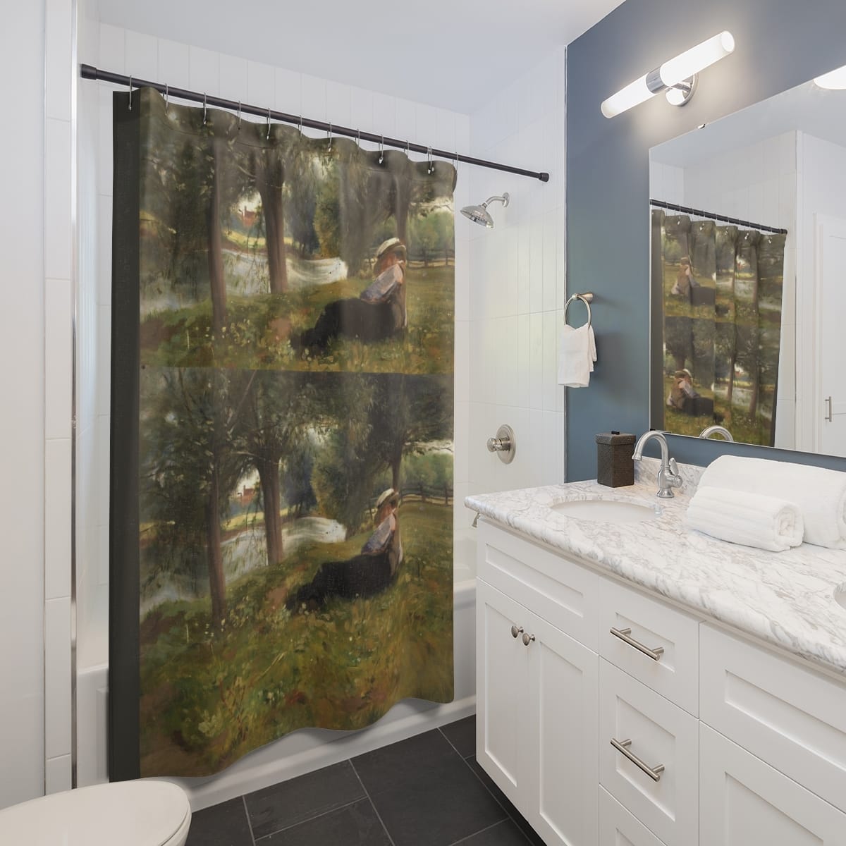 Art Shower Curtain, Artist Eliphalet Fraser Andrews, Artwork 