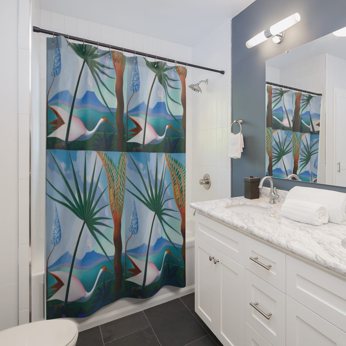 Art Shower Curtain, Artist Joseph Stella, Artwork 