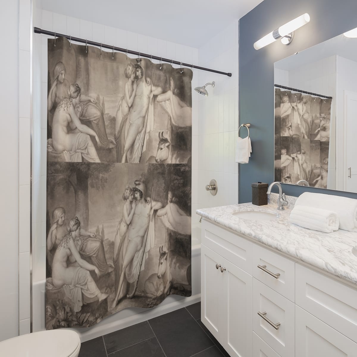 Art Shower Curtain, Artist John Flaxman, Artwork 