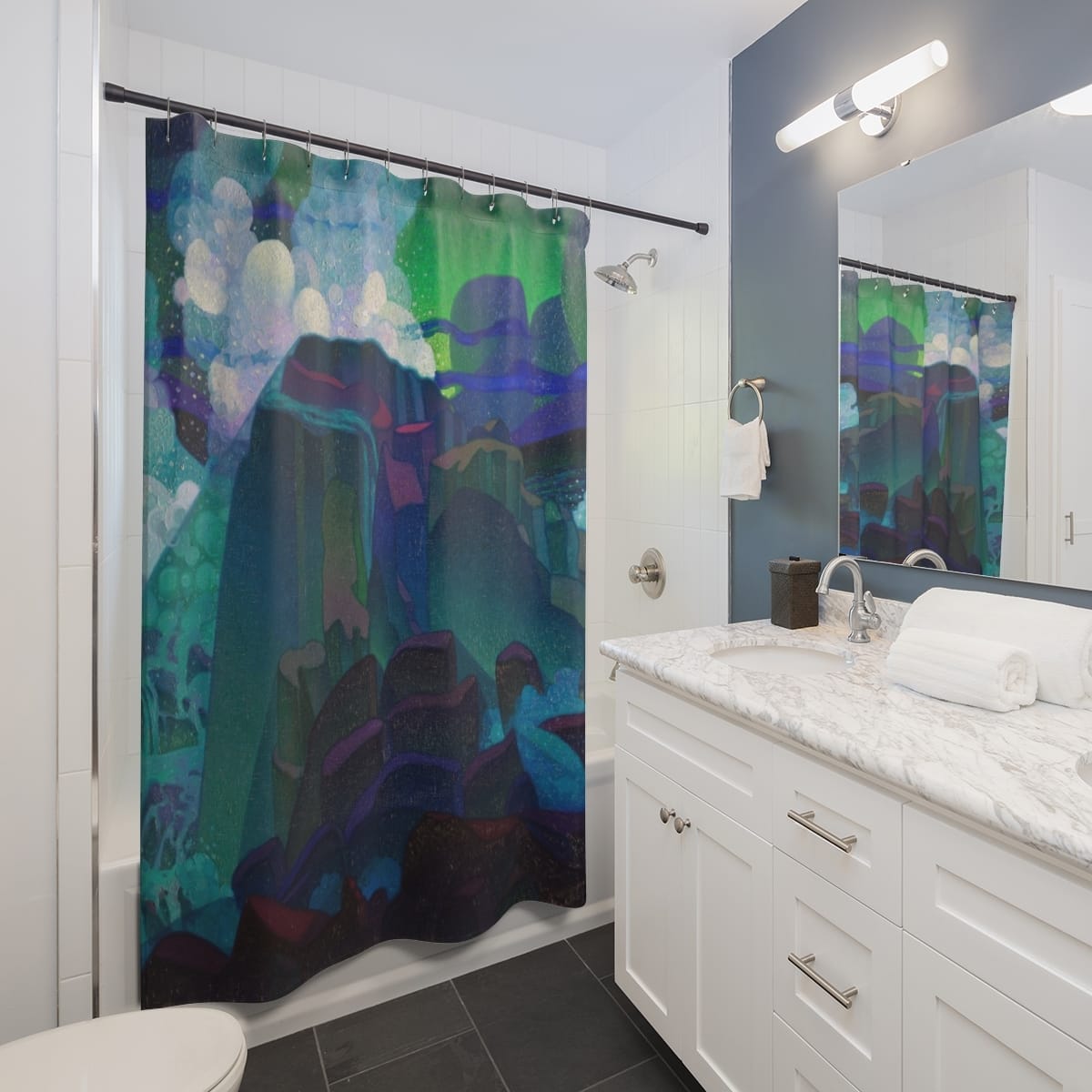 Art Shower Curtain, Artist Raymond Jonson, Artwork 