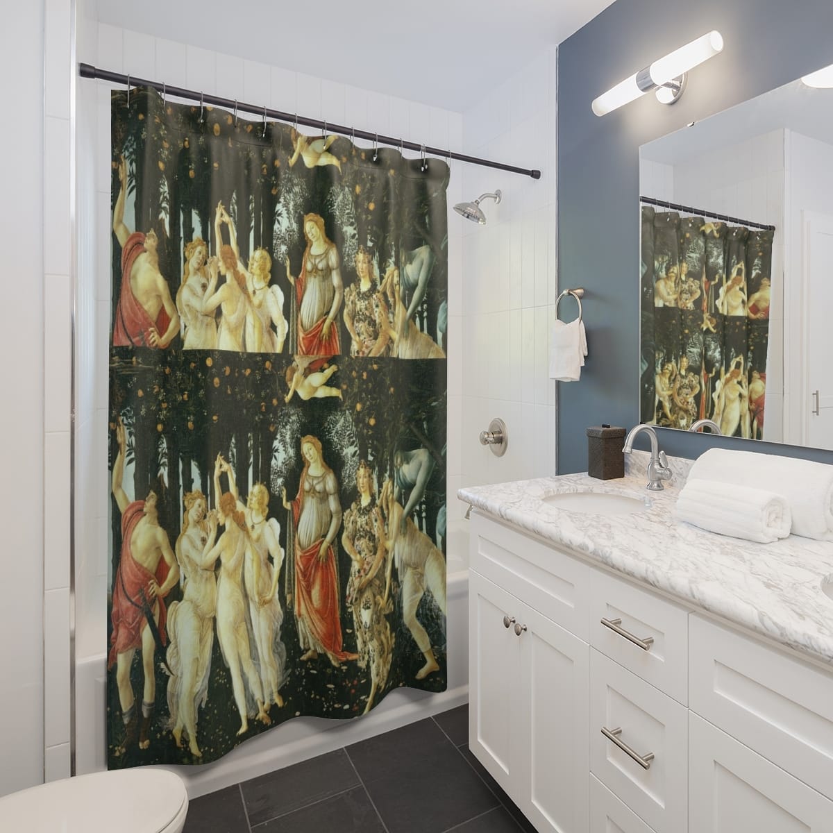 Art Shower Curtain, Artist Sandro Botticelli, Artwork 
