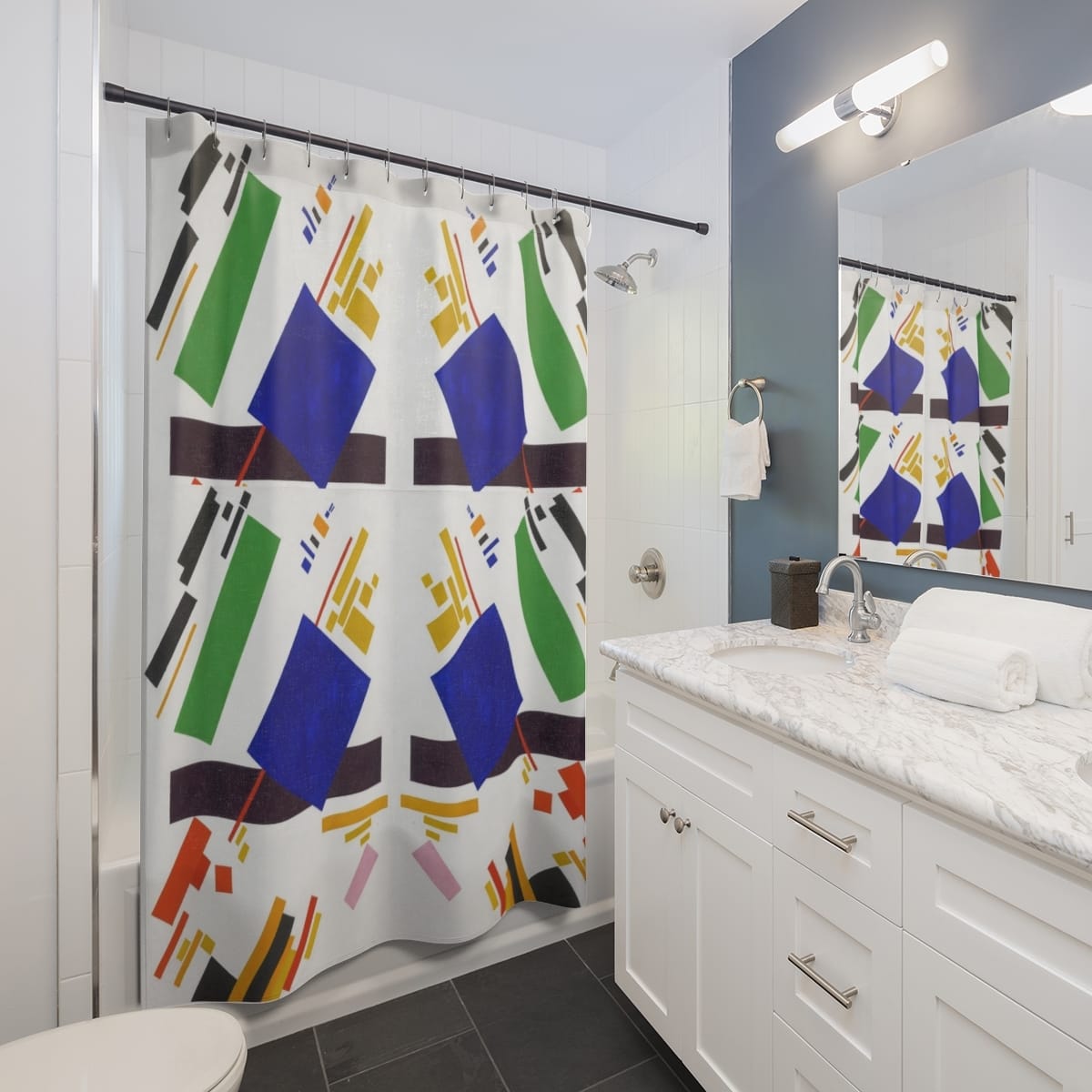 Art Shower Curtain, Artist Kazimir Malevich, Artwork 