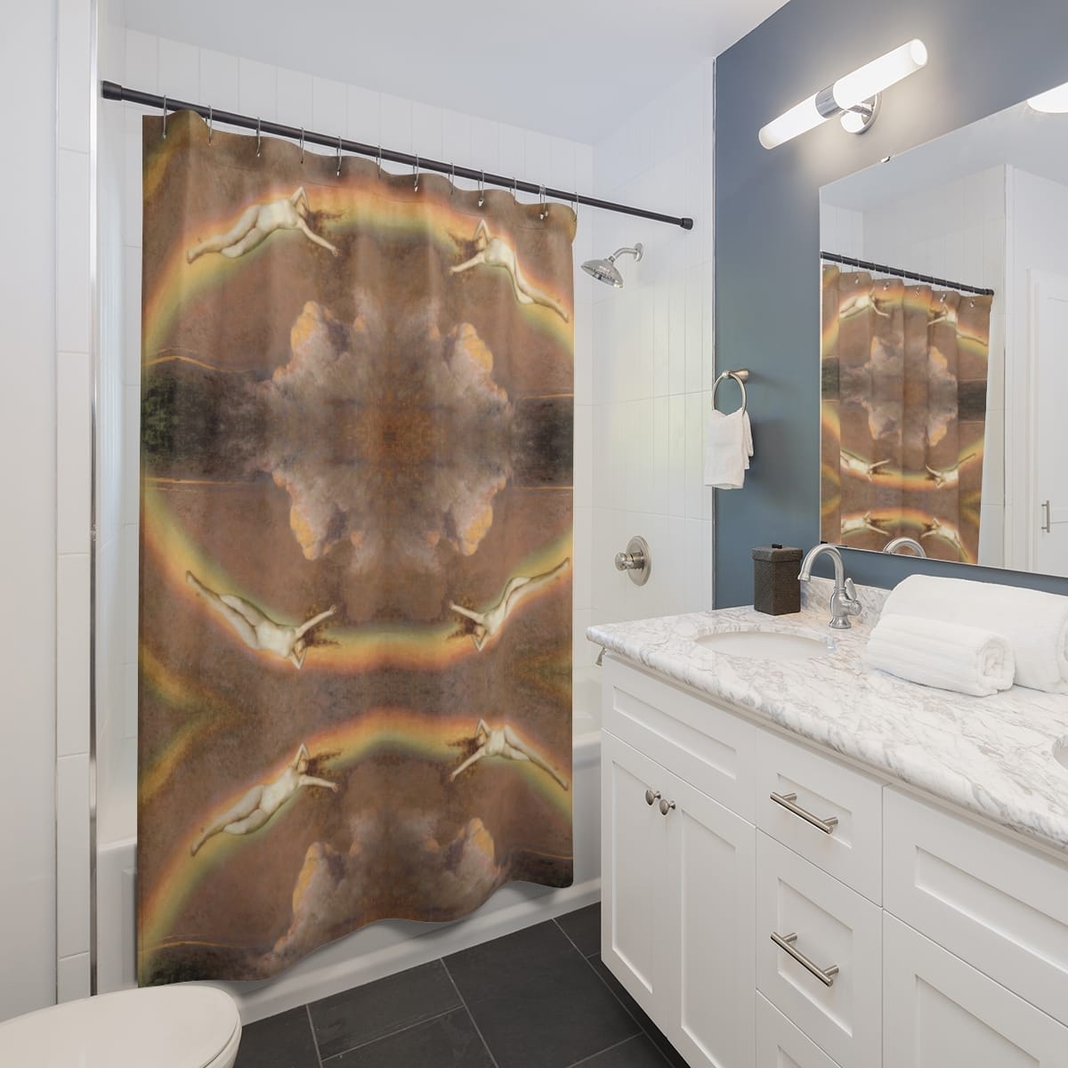 Art Shower Curtain, Artist Henry Mosler, Artwork 