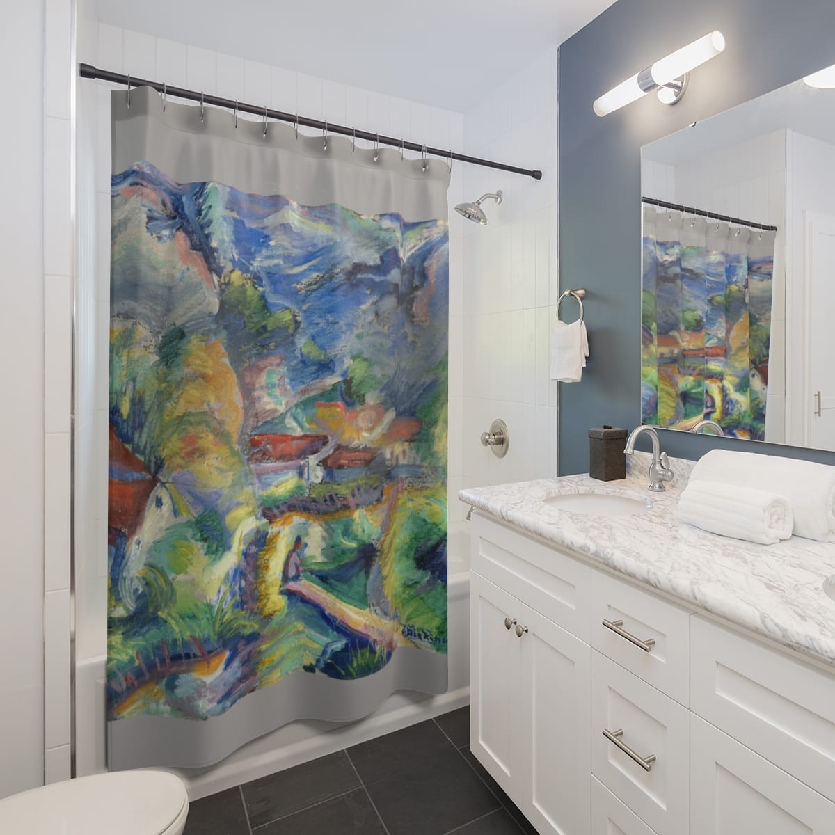 Art Shower Curtain, Artist Preston Dickinson, Artwork 