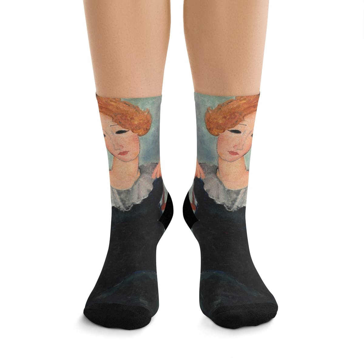 Art Socks Recycled Poly, Artist Amedeo Modigliani, Artwork 