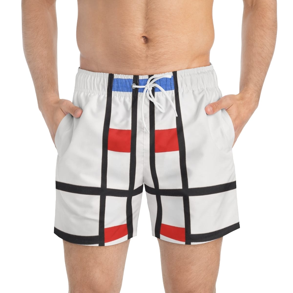 Art Swim Trunks, Artist Piet Mondrian, Artwork 
