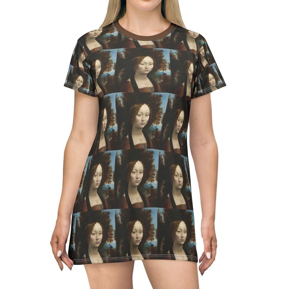 Art T Shirt Dress, Artist Leonardo Da Vinci, Artwork 