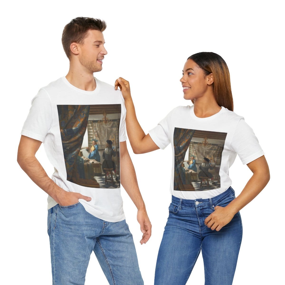 Art Unisex Jersey Short Sleeve Tee, Artist Johannes Vermeer, Artwork 