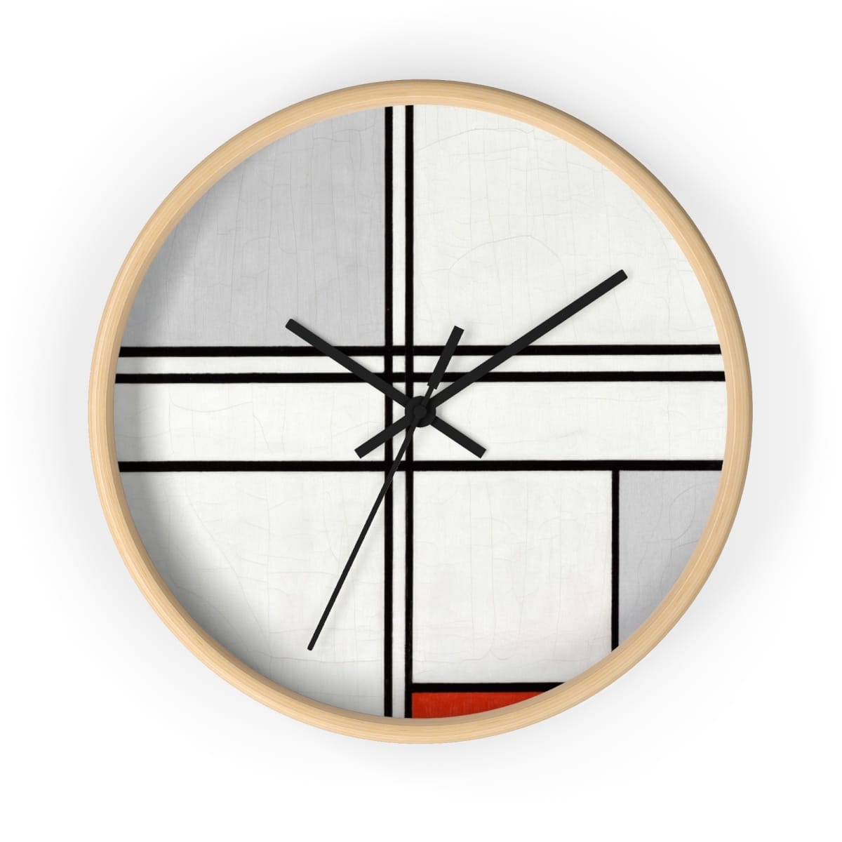 Art Wall Clock, Artist Piet Mondrian, Artwork 