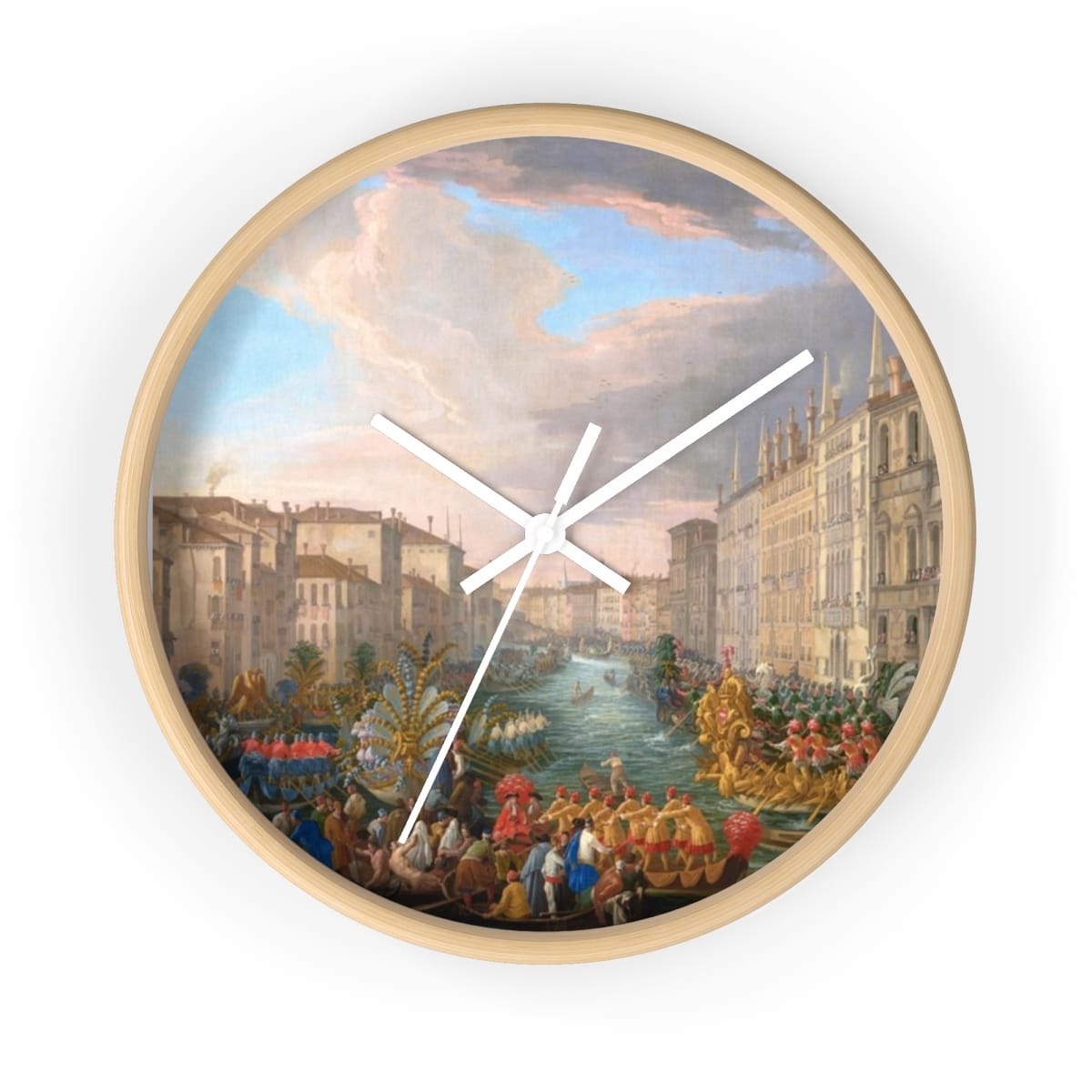 Art Wall Clock, Artist Luca Carlevarijs, Artwork 