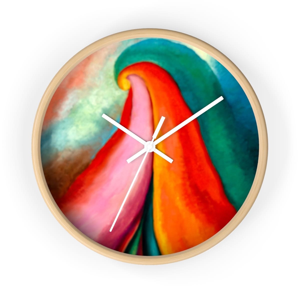 Art Wall Clock, Artist Georgia Okeeffe, Artwork 