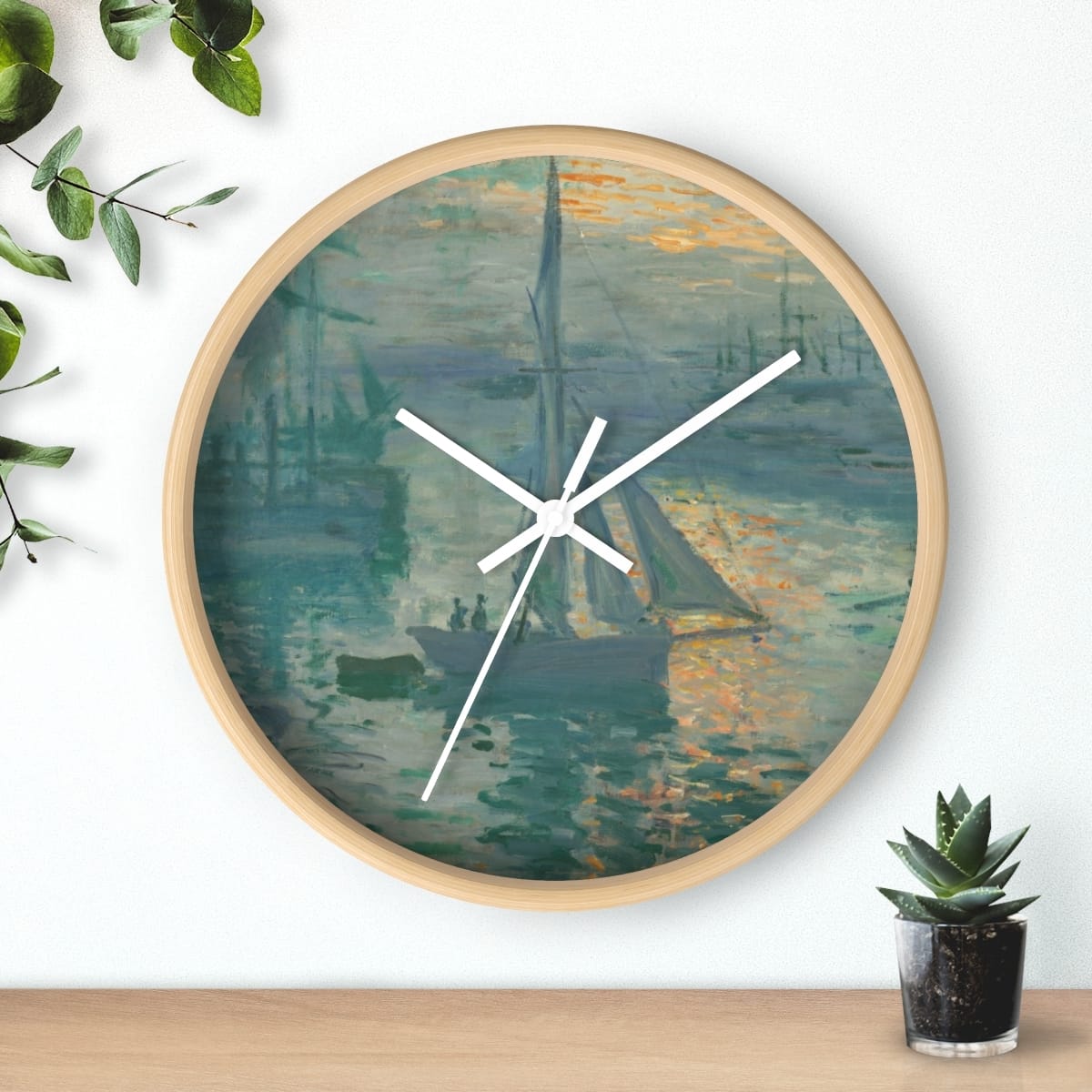 Art Wall Clock, Artist Claude Monet, Artwork 