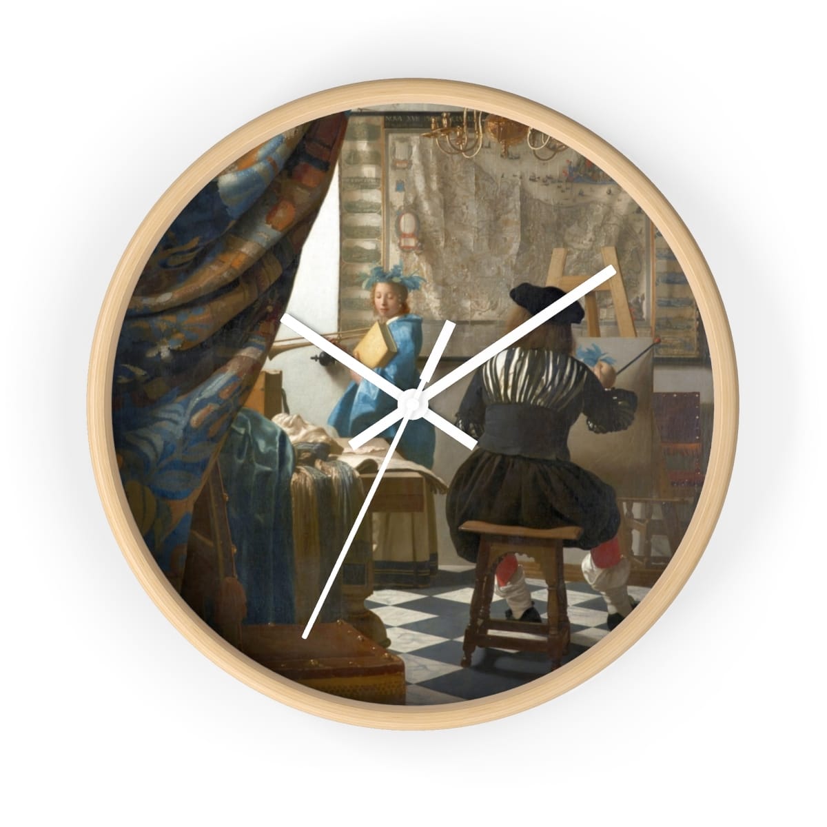 Art Wall Clock, Artist Johannes Vermeer, Artwork 