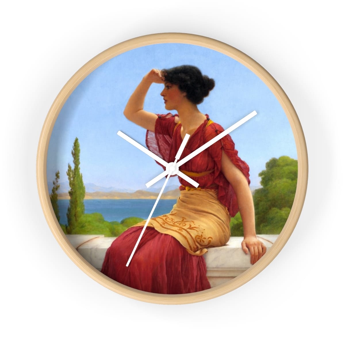 Art Wall Clock, Artist John William Godward, Artwork 