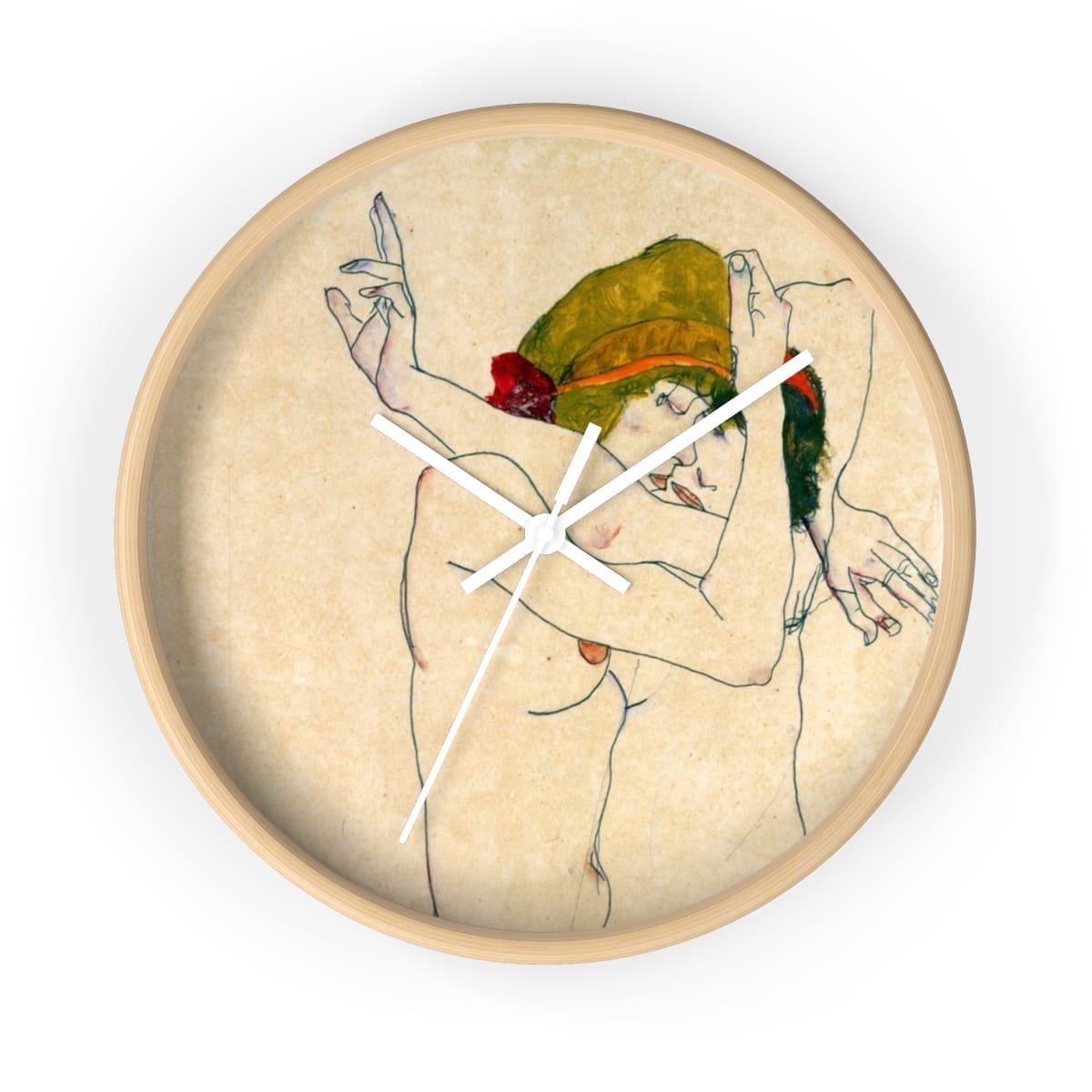 Art Wall Clock, Artist Egon Schiele, Artwork 