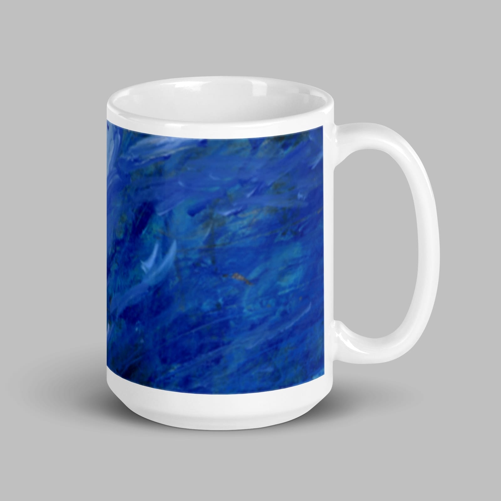 White glossy mug