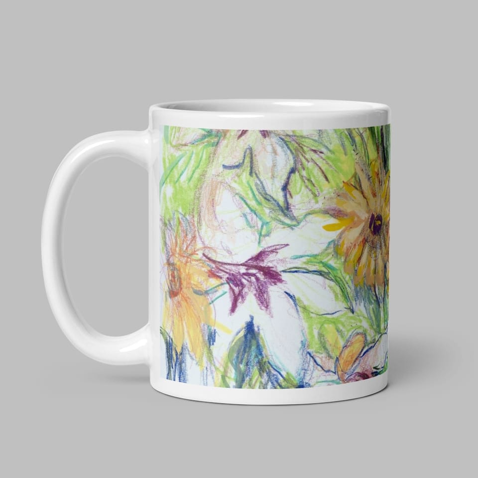 Art White Glossy Mug, Artist Maria Papafili, Artwork 